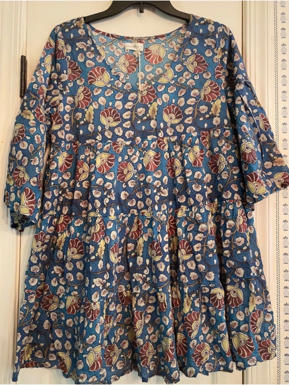 NATURAL LIFE Floral Tiered Babydoll Mini Dress
